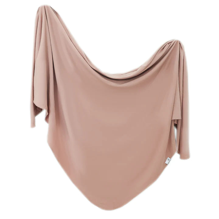 Copper Pearl Knit Swaddle Blanket - Pecan