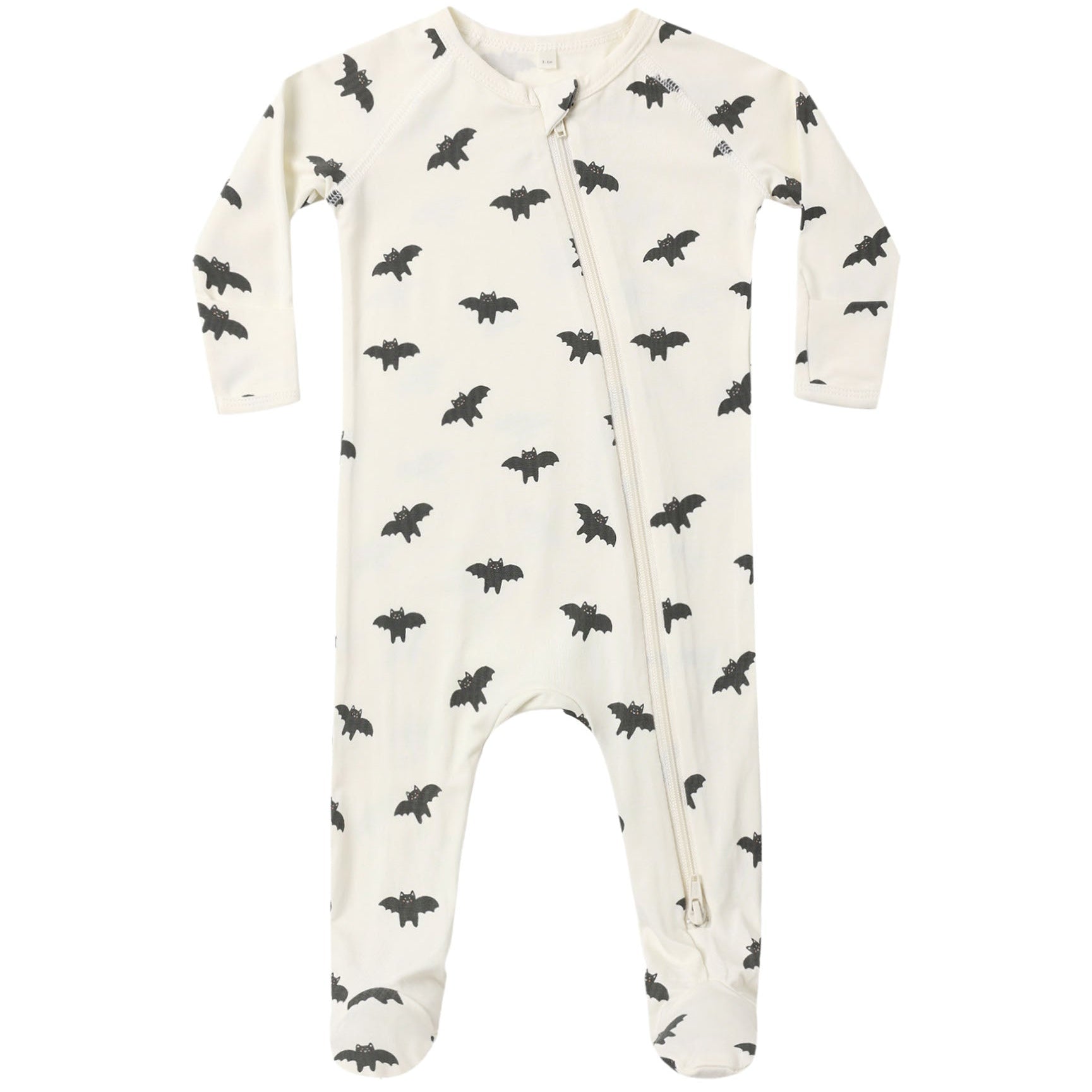 Quincy Mae Bamboo Zip Footie || Bats