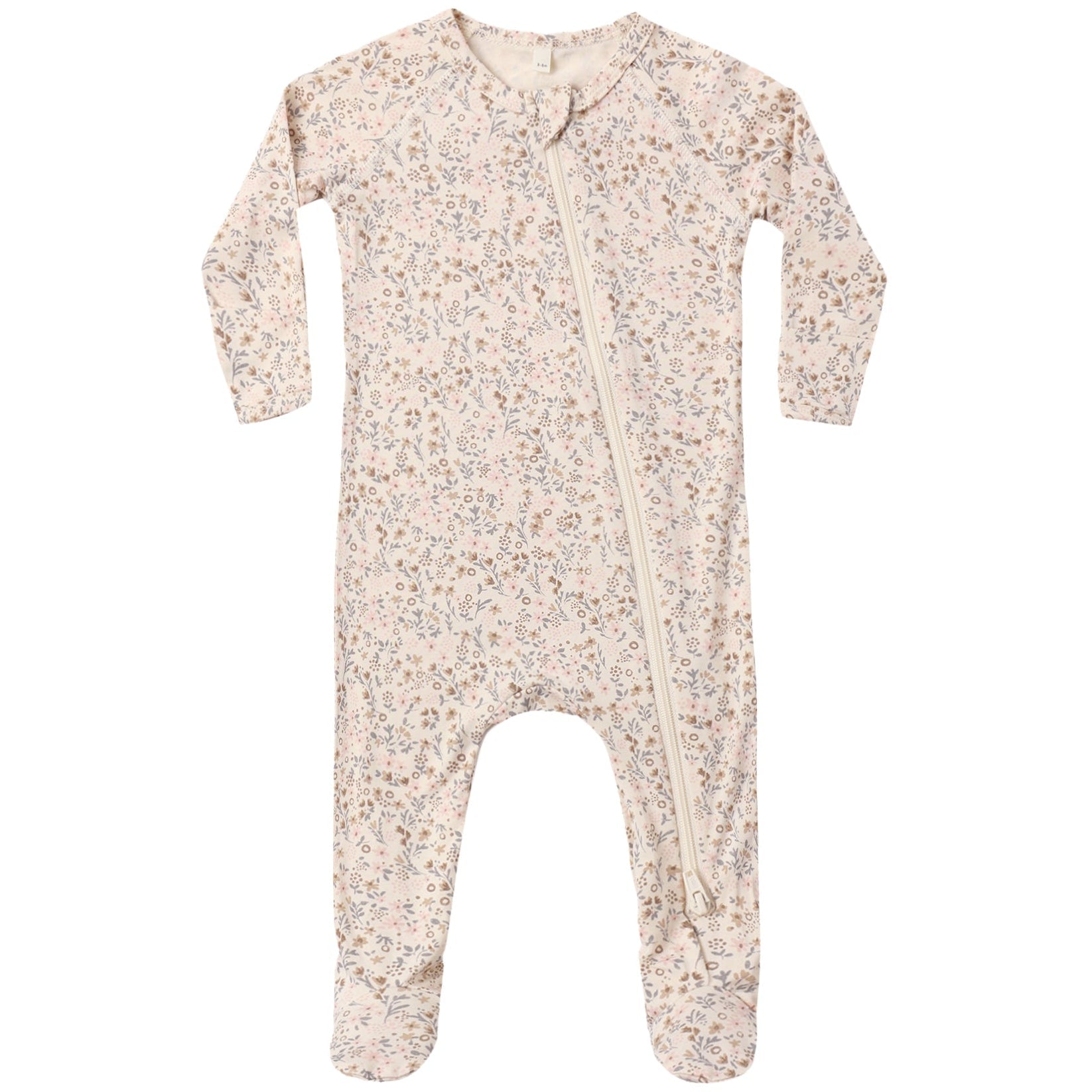 Quincy Mae Bamboo Zip Footie || Mulberry