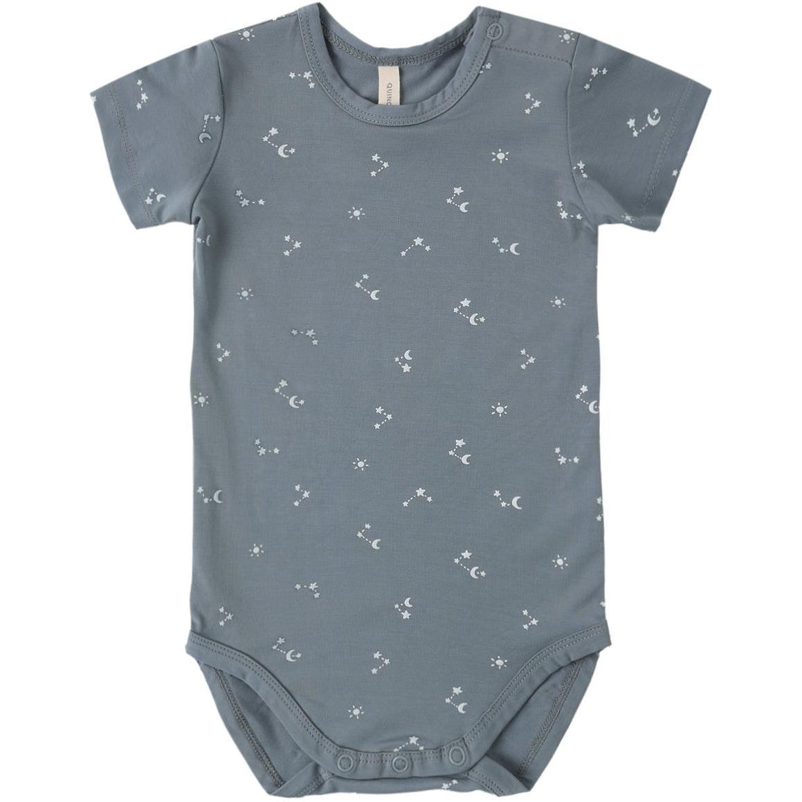 Quincy Mae Bamboo Short Sleeve Bodysuit || Starlight