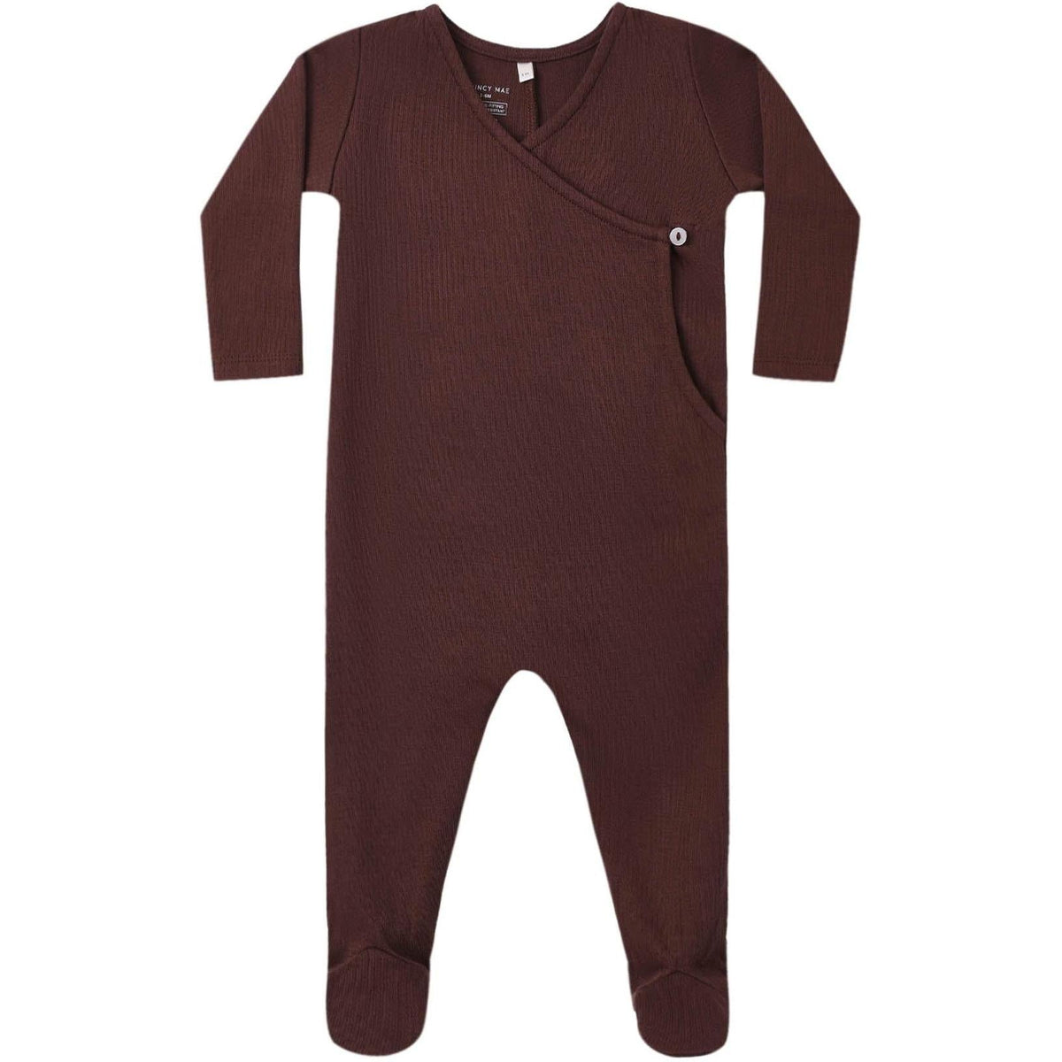 Quincy Mae Pointelle Wrap Footie || Black Cherry