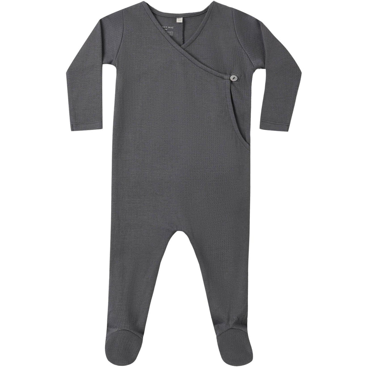 Quincy Mae Pointelle Wrap Footie || Midnight