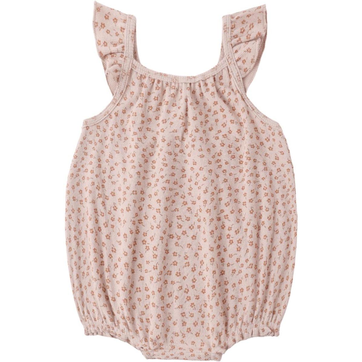 Quincy Mae Ribbed Ruffle Romper || Posy