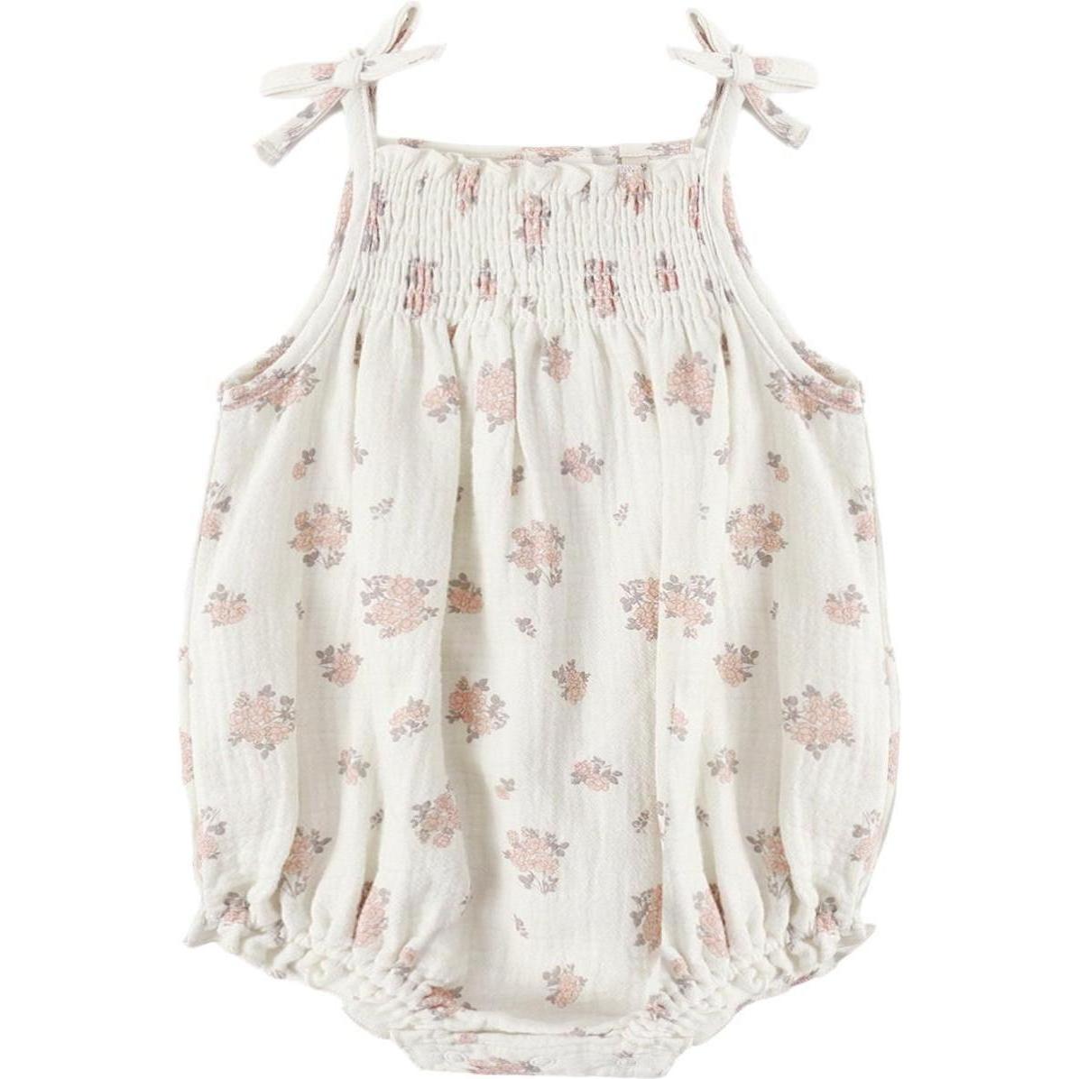 Quincy Mae Betty Romper || Garden Rose