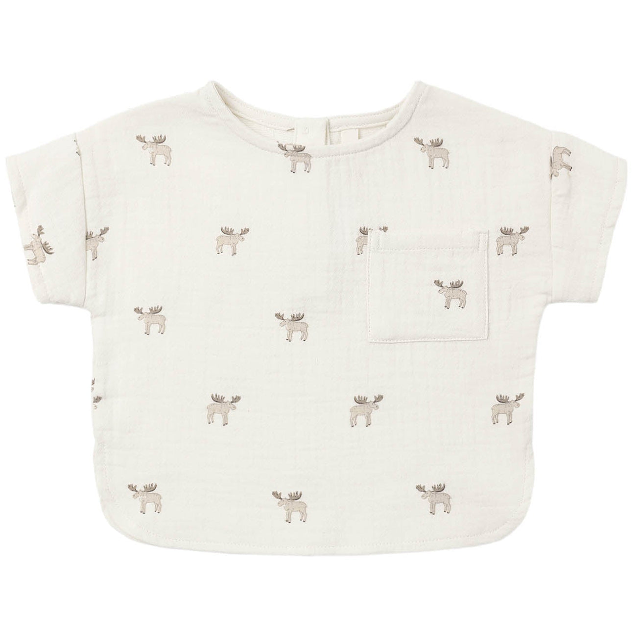 Quincy Mae Woven Boxy Top || Moose