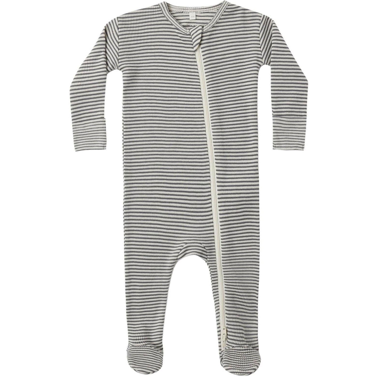Quincy Mae Waffle Sleep Set || Midnight Microstripe