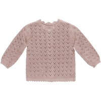 Quincy Mae Scalloped Cardigan | Mauve