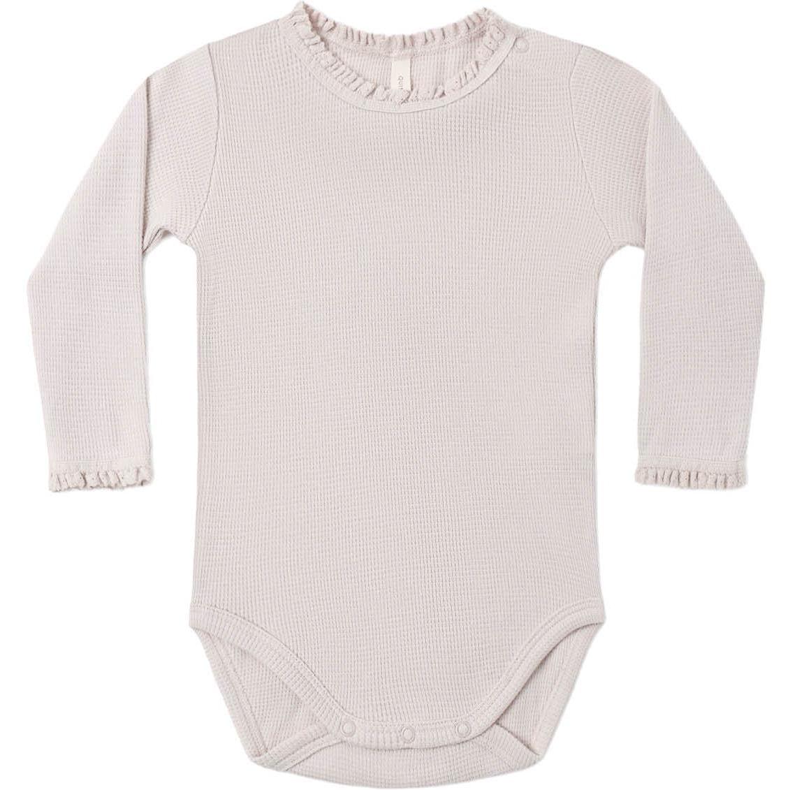 Quincy Mae Waffle Long Sleeve Bodysuit || Lilac Mist