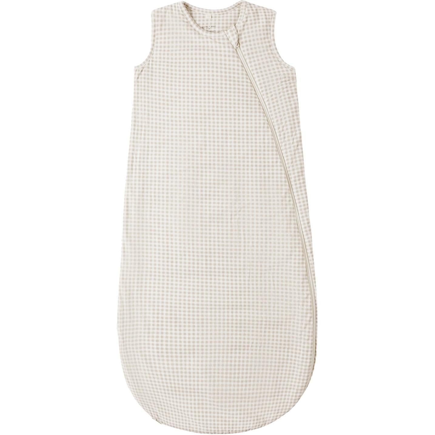 Quincy Mae Bamboo Sleep Bag || Oat Gingham