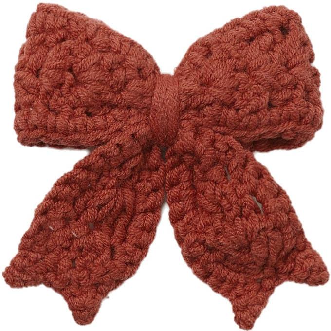 Quincy Mae Crochet Bow || Redwood