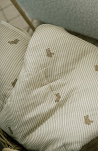 Oilo Bear Premium Muslin Crib Quilt & Sham