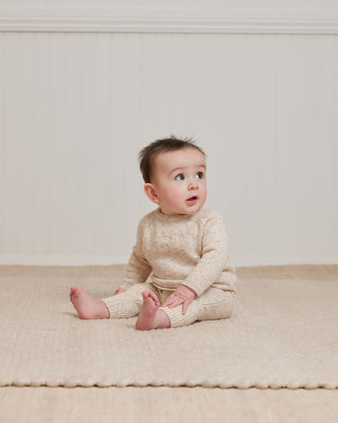 Quincy Mae Knit Sweater || Natural Speckled