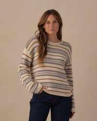 Rylee + Cru Women's Jacques Sweater Dusty || Blue Stripe