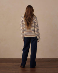 Rylee + Cru Women's Jacques Sweater Dusty || Blue Stripe