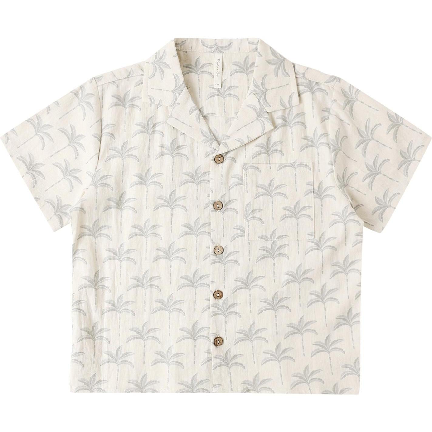 Rylee + Cru Lapel Collar Shirt || Palm Trees