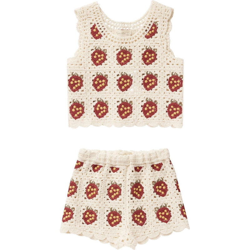 Rylee + Cru Crochet Tank Set | Strawberry