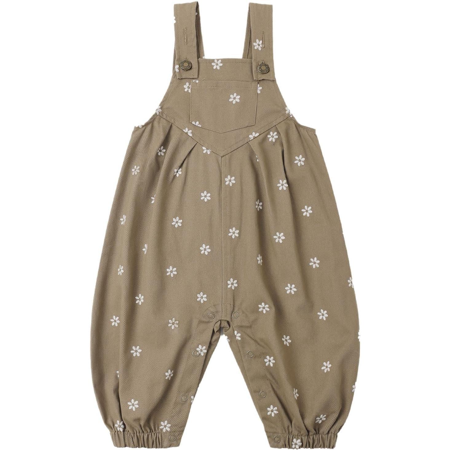 Rylee + Cru Vintage Overall || Embroidered Daisies