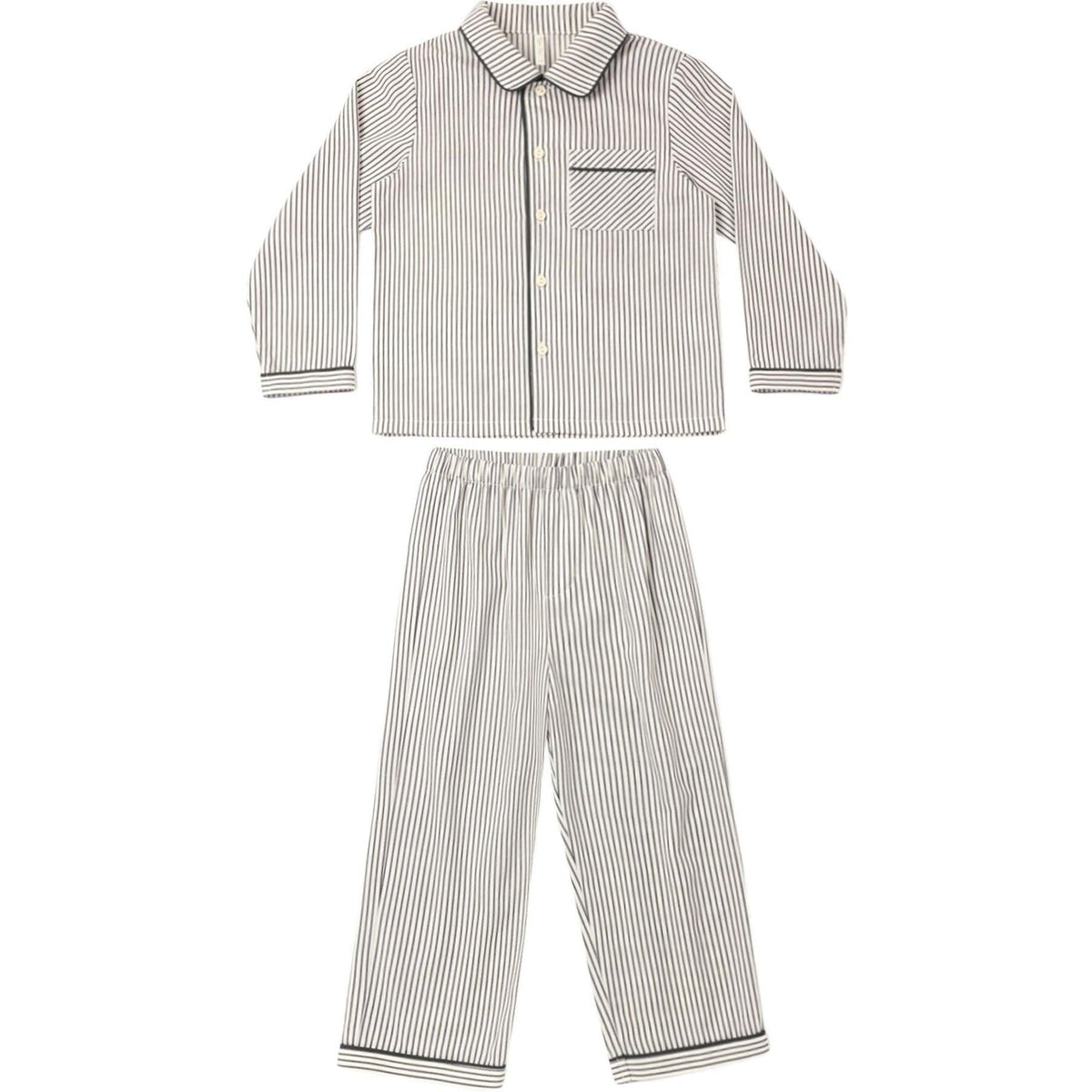 Rylee + Cru Long Sleeve Pajamas || Evergreen Stripe