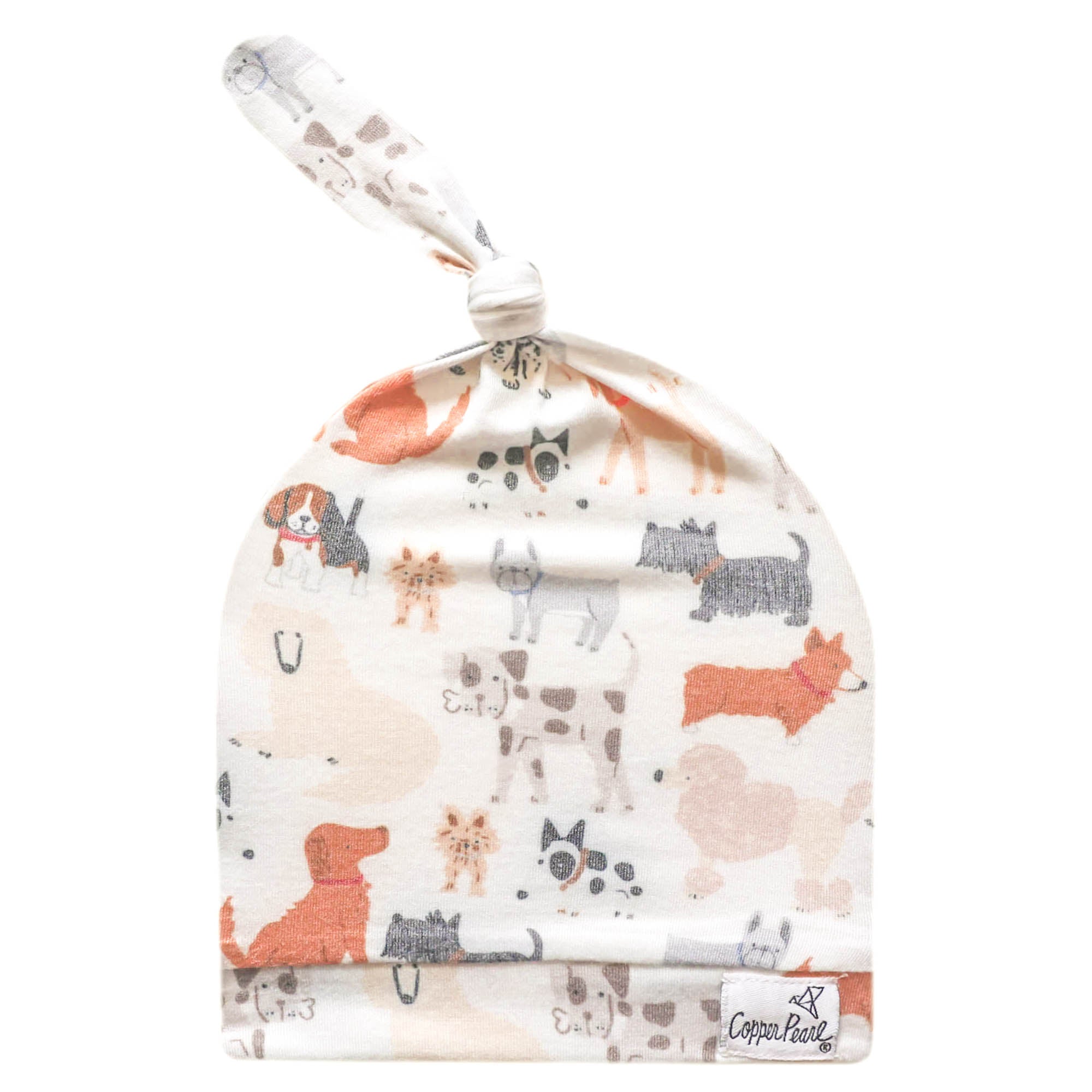 Copper Pearl Newborn Top Knit Hat | Rufus