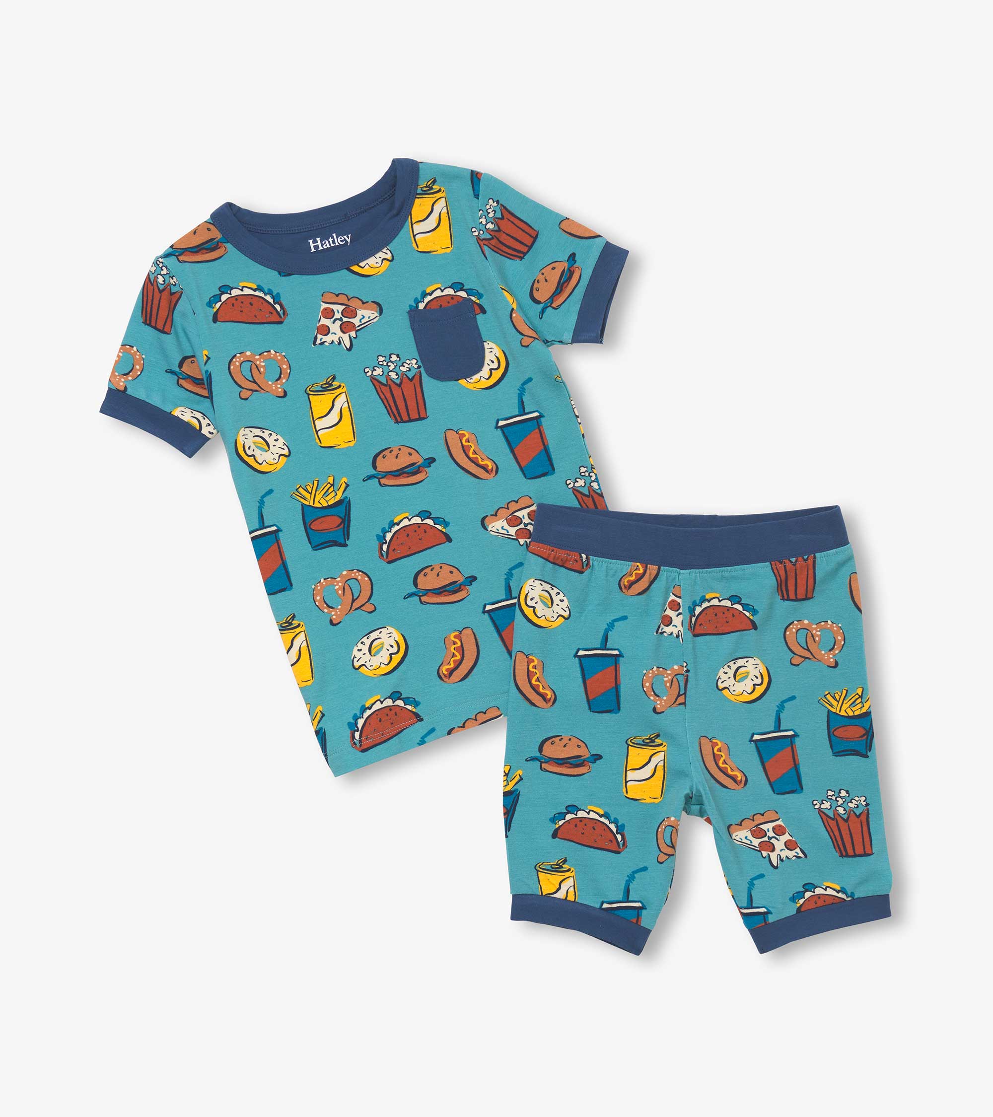 Hatley Carnival Eats Bamboo Short Pajama Set