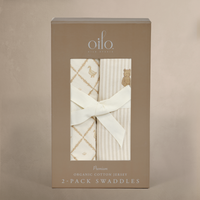 Oilo Bear & Duck Jersey Swaddle Blanket Set