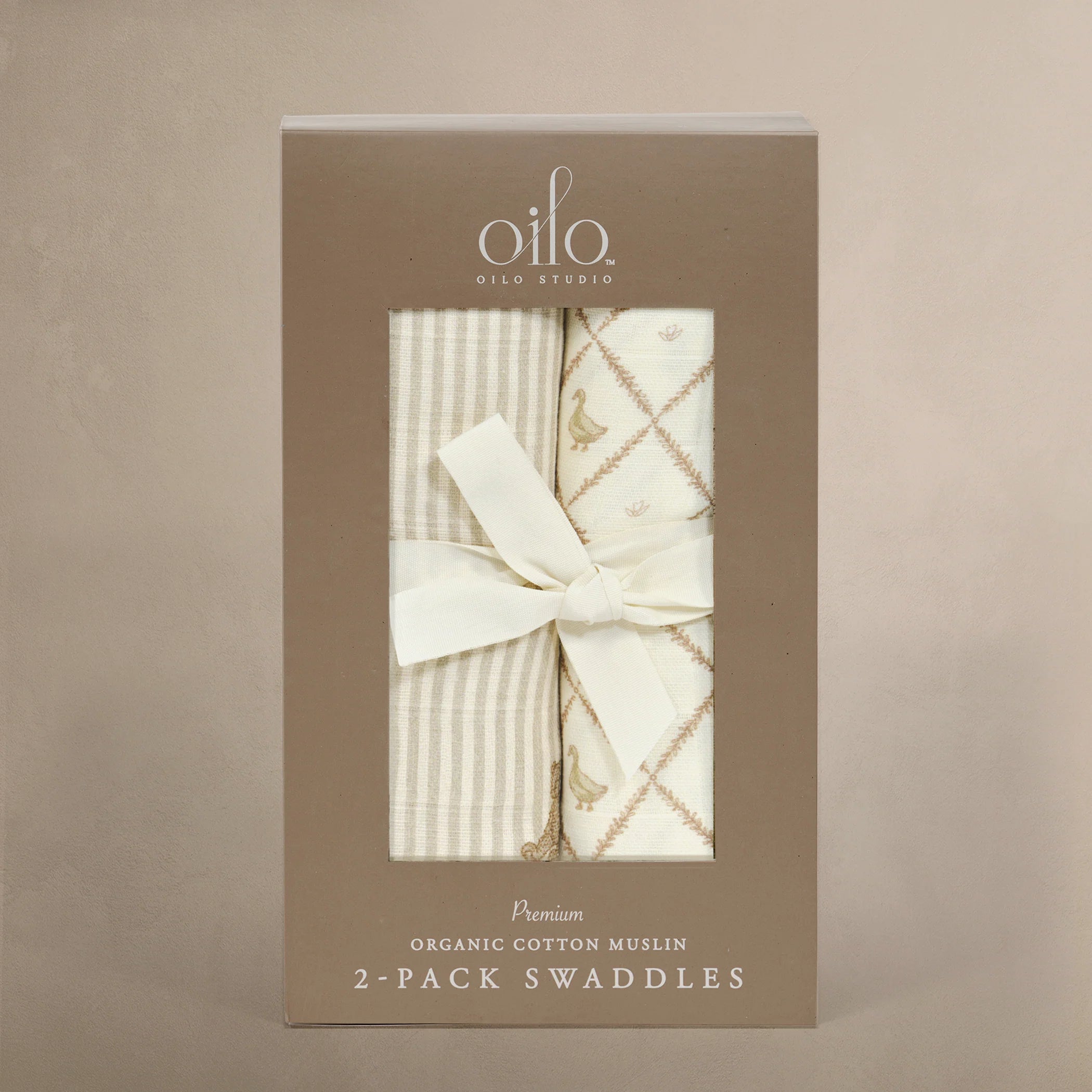 Oilo - Bear & Duck - Muslin Swaddle Blanket Set