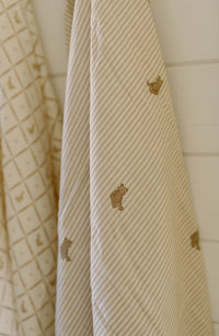 Oilo Bear & Duck Muslin Swaddle Blanket Set