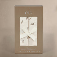 Oilo Squirrel & Mushroom Jersey Swaddle Blanket Set