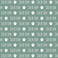 Sugar + Maple Plush Minky Fleece Personalized Blanket | Paw Icon Repeating Name