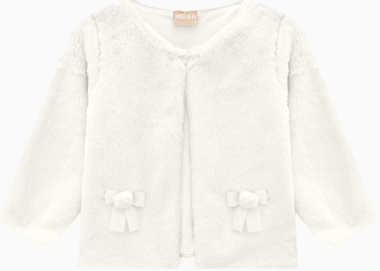 Milon- Off White Girl Furry Coat