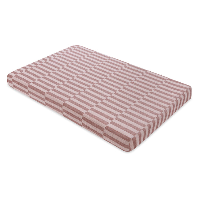 Babyletto Maroon Stripe Muslin Mini Crib Sheet in GOTS Certified Organic Cotton