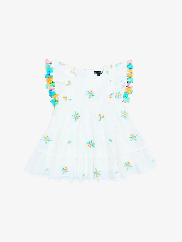 Blu & Blue Felicity Embroidered Tassel Dress