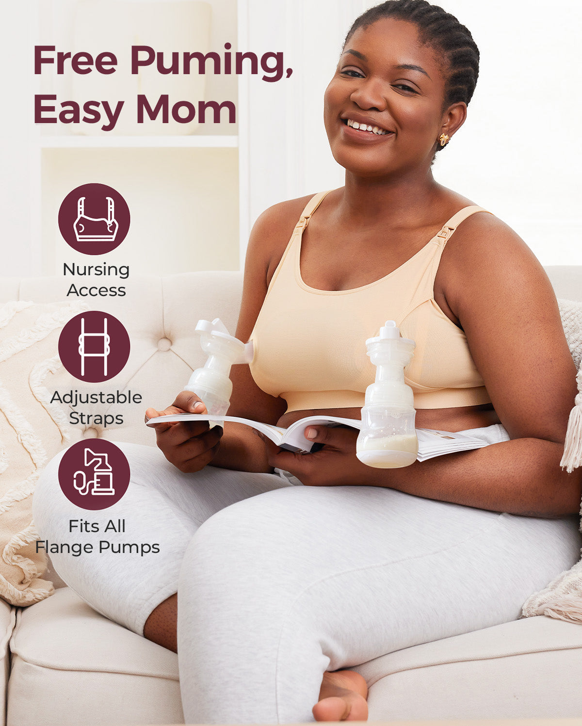 Momcozy The Original: Our Basic Pumping Bra (YN08)