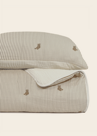 Oilo Bear Premium Muslin Crib Quilt & Sham Set