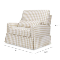 Namesake Crawford Pillowback Chair and a Half Comfort Swivel Glider