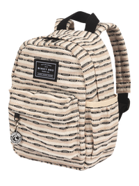 Kids Backpack (Black Striped Canvas)