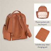 Cognac Itzy Mini Plus™ Backpack Diaper Bag