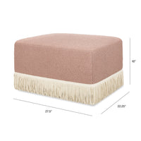 Namesake Crawford Gliding Ottoman | Boucle with Tassel Fringe