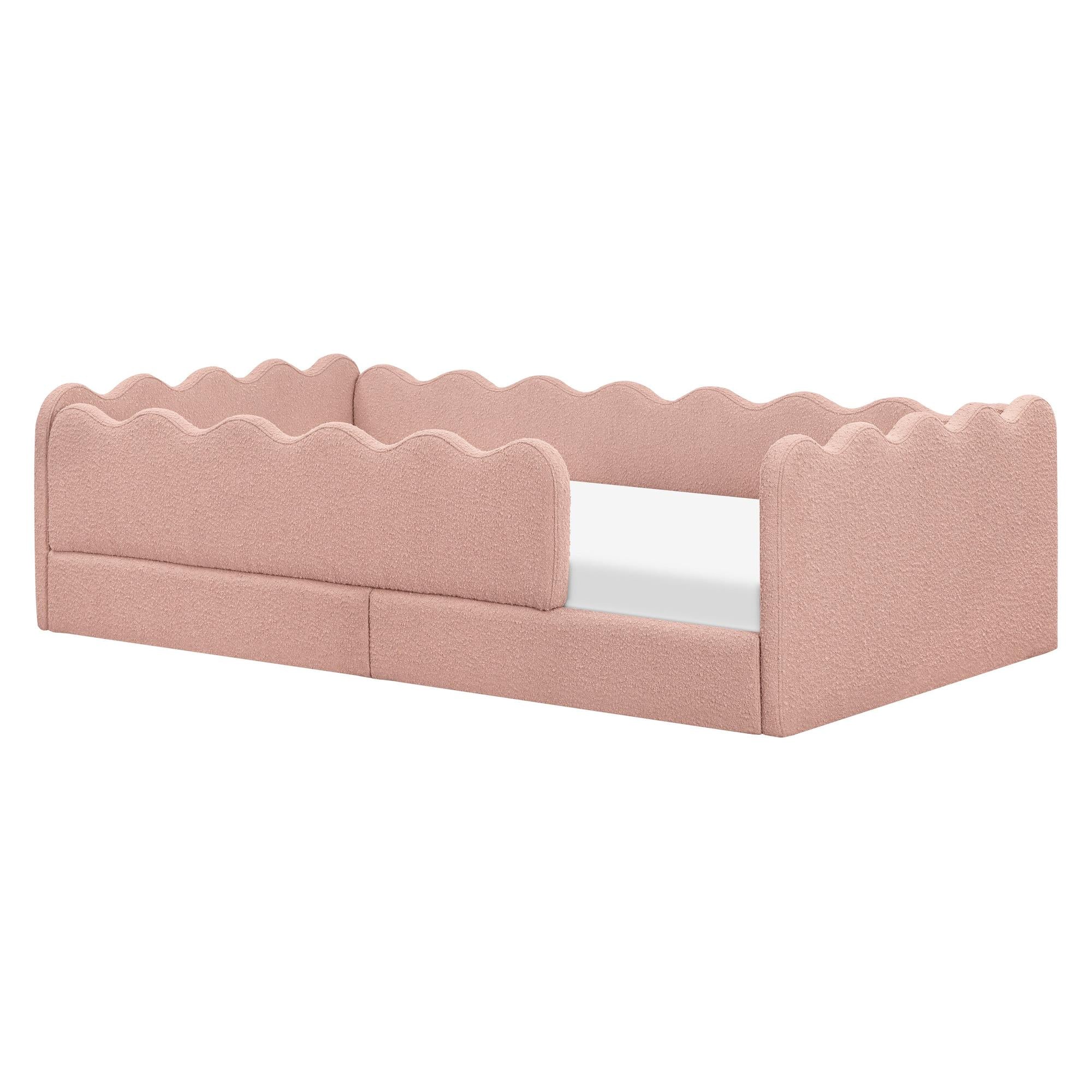 Babyletto Rizo Montessori-Inspired Twin Floor Bed with Guardrails