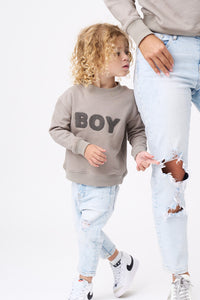 BOY Chenille Sweatshirt - Flat Gray