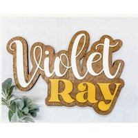 Sugar + Maple Personalized Bubble Wood Sign