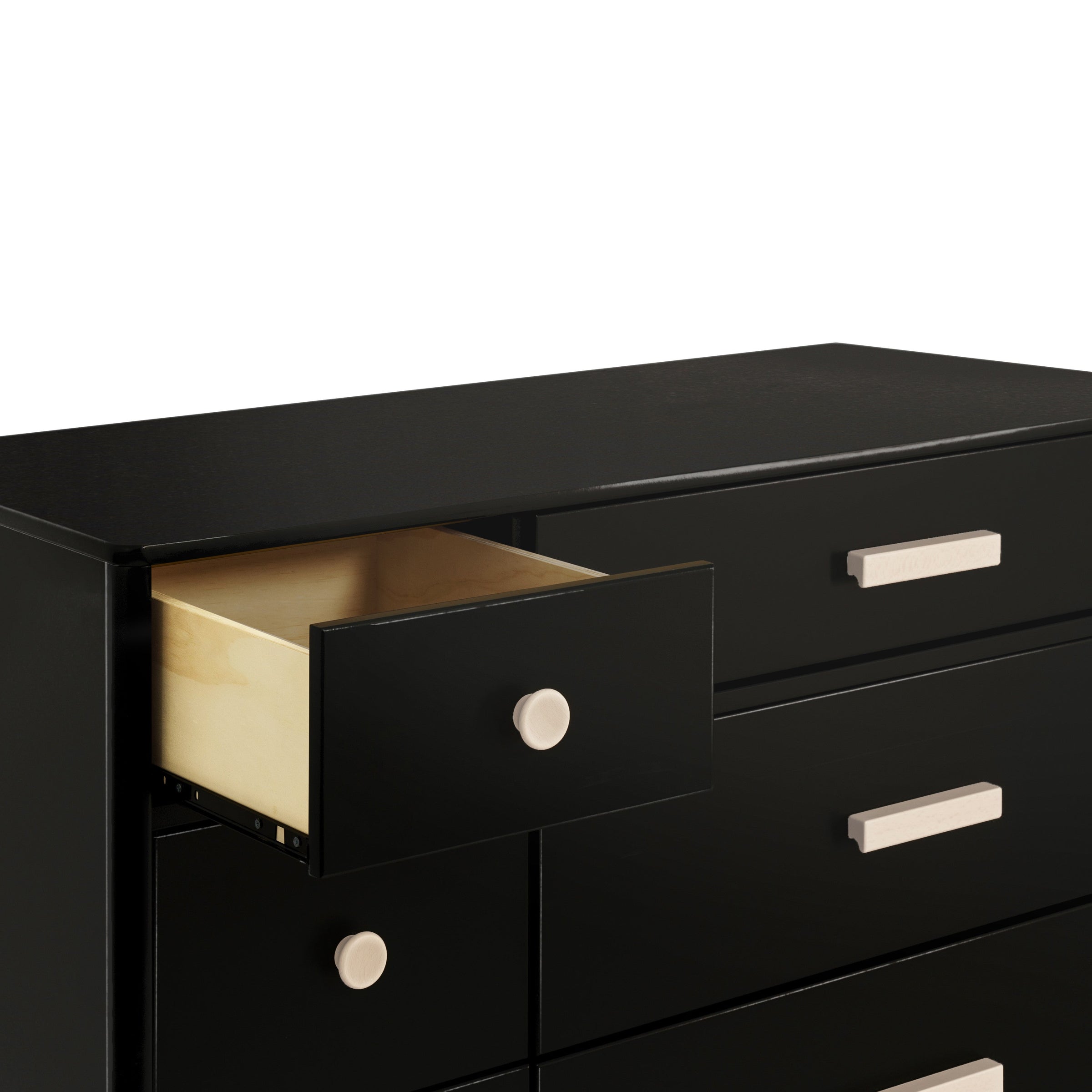 babyletto lolly dresser black Lolly 6-Drawer Double Dresser Washed Natural