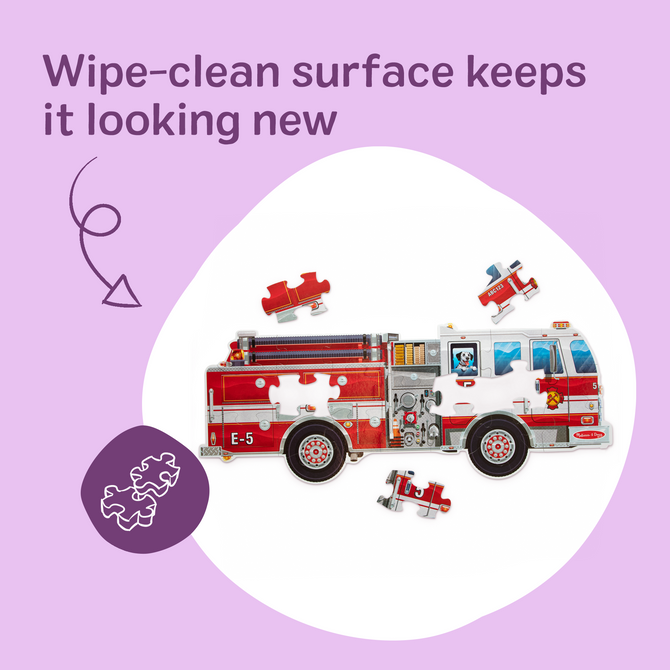 Melissa & Doug Giant Fire Truck Floor Puzzle - 24 Pieces