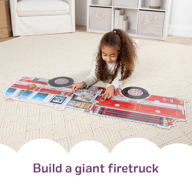 Melissa & Doug Giant Fire Truck Floor Puzzle - 24 Pieces