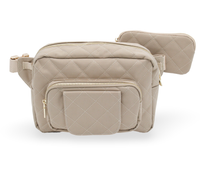Jetsetter Mini Diaper Bag With Wipes Pocket - Beige