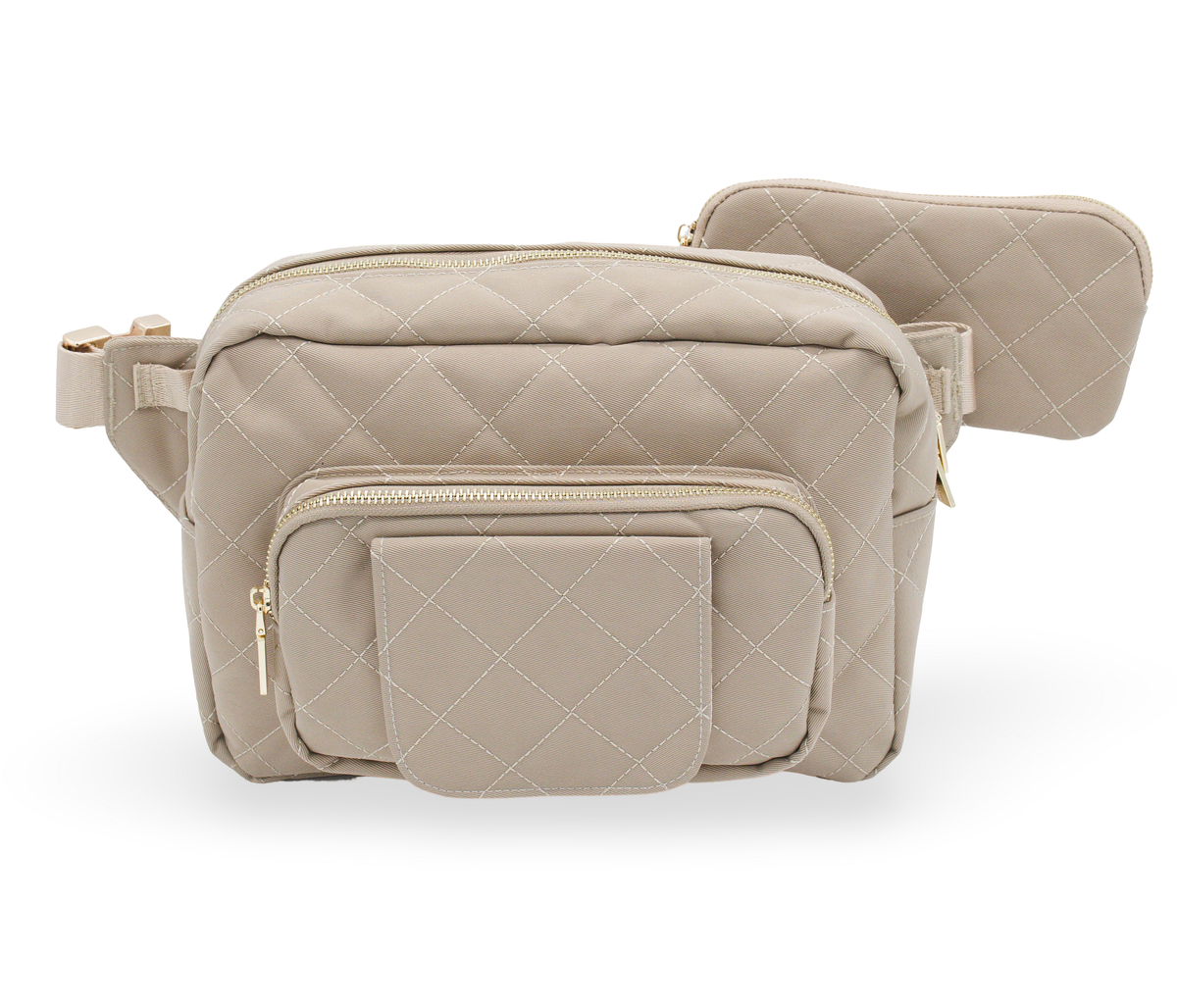 Jetsetter Mini Diaper Bag With Wipes Pocket - Beige