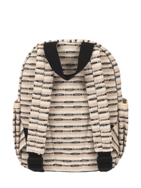Kids Backpack (Black Striped Canvas)
