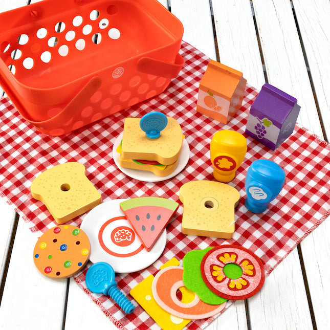 Fat Brain Toys - Pretendables Picnic Basket Set