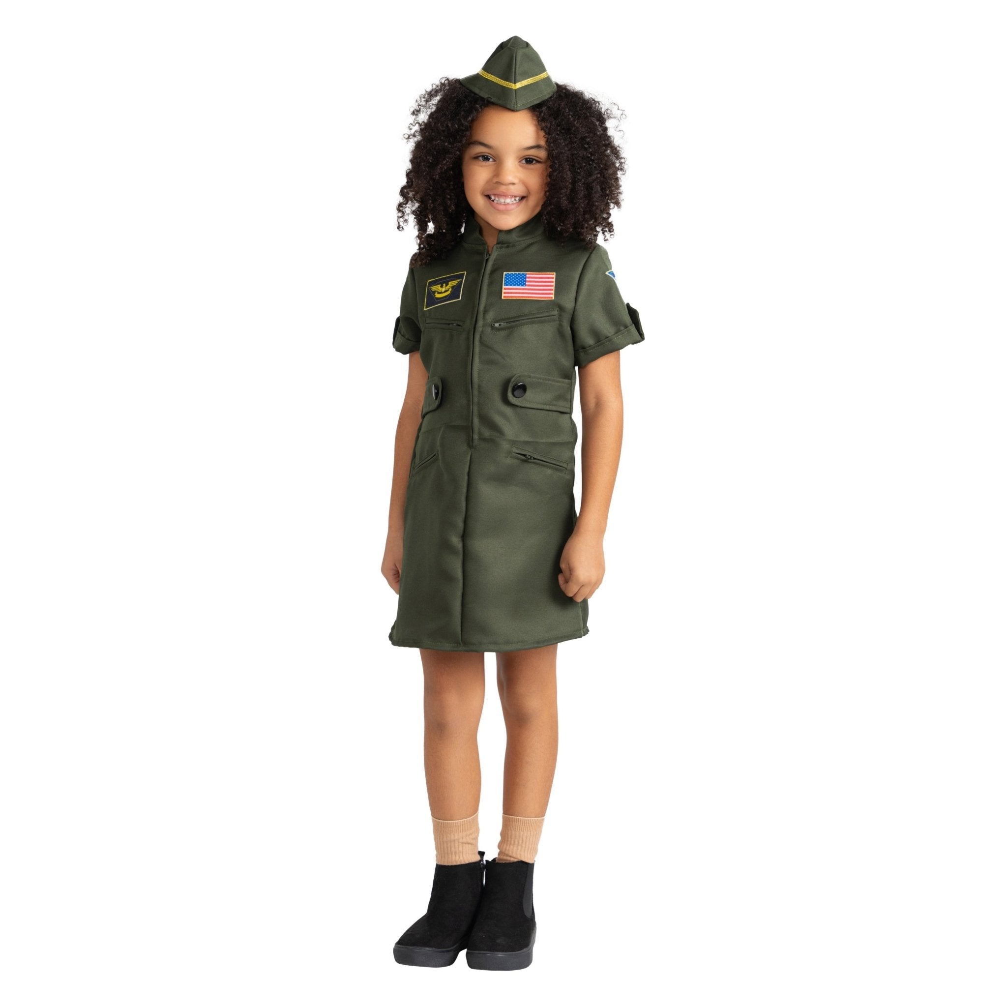Dress Up America Fighter Pilot Costume Dress - Kids