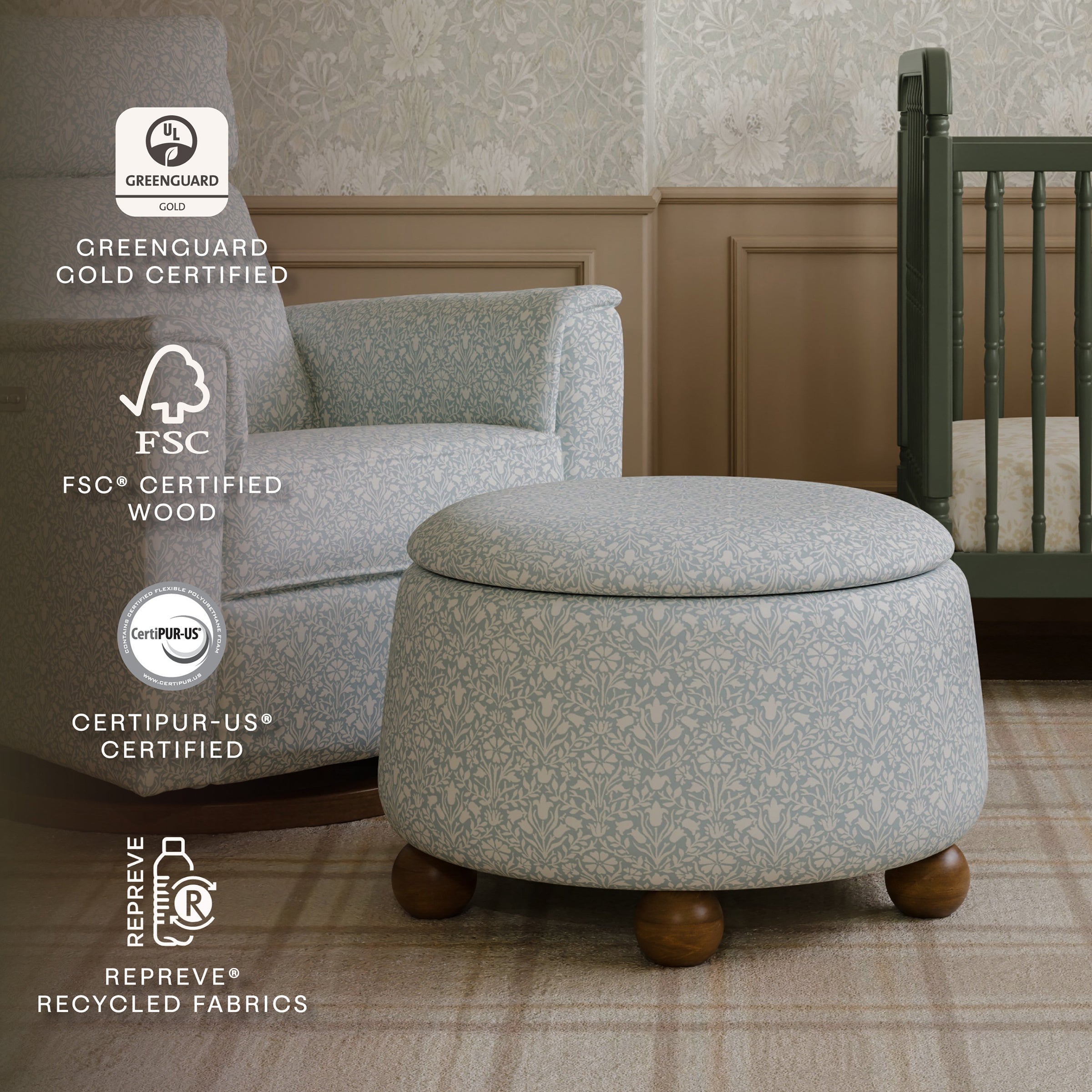 Morris & Co. x Namesake Tuffet Storage Ottoman